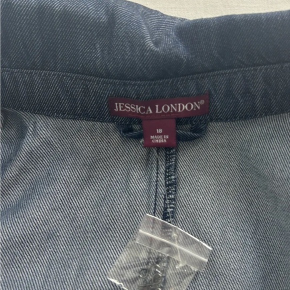 Women’s Jessica London Denim Wrap Jacket Belt Pockets Size 18 New - Picture 4 of 16
